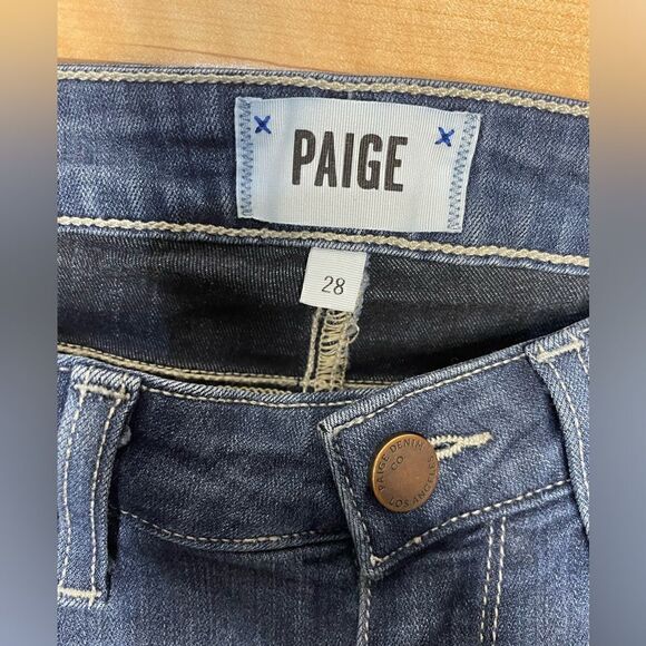 Paige Premium Denim Blue Jeans Women’s size 28 Zip Fly with Button Closure - Picture 6 of 6